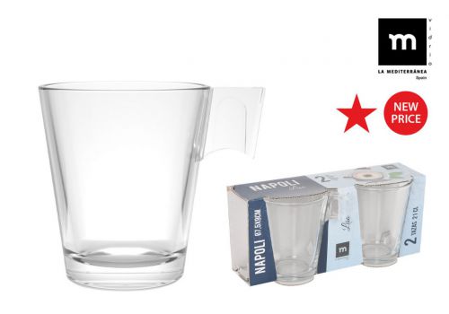 Y Set 2 Tazas Cafe C/Leche 21cl Napoli Liso — vista 1
