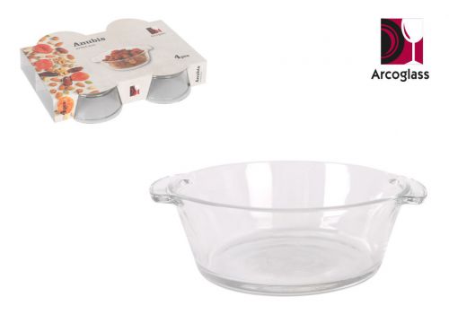 Conjunto De 4 Tigelas Redondas De Vidro 10x44cm — referência 663010BK