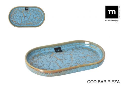 720e101bandeja Oval 20.6x11.7x2.3cm Scratch Blue — referência 720E101