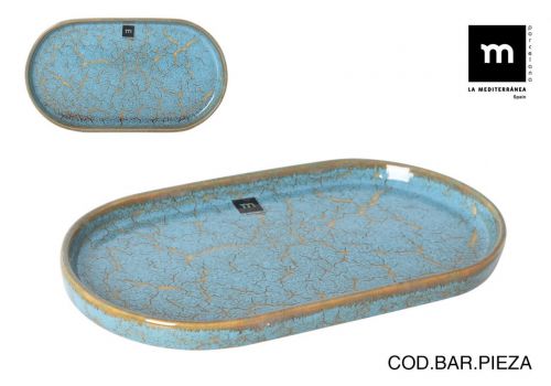 720e103bandeja Oval 31x17.5x2.8cm Scratch Blue — referência 720E103