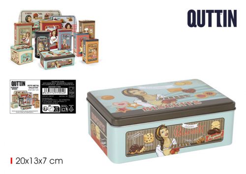 Lata De Metal Para Biscoitos Quttin — vista 1