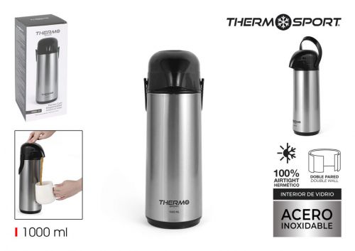 Garrafa Termica Aço Dispensador 1l Thermosport — vista 1