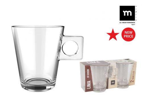 Y Set 2 Tazas Cafe C/Leche 21cl Lima Liso — vista 1