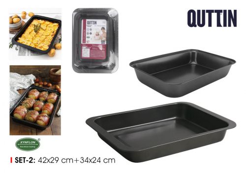 Molde Horno Set2 34x24+42x29cm Quttin — referência BQ01042978735