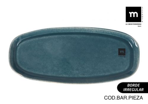 Fuente Oval 33.4x14.8x2.5cm Ocean Blue Md — vista 1