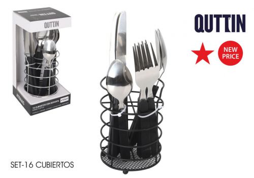Yr75 Set Cubiertos 17pcs C/Soporte Metalicoa — referência QT-987020
