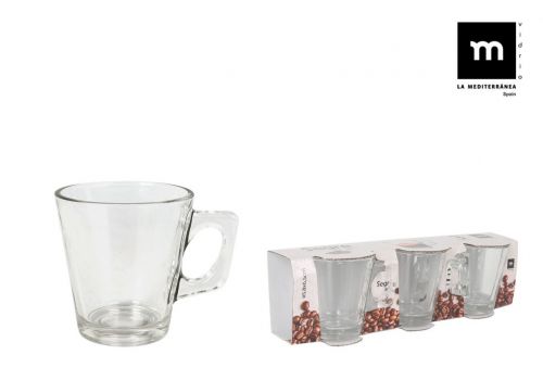 Conjunto De 3 X-Caras De Café Expresso 85cc Segre — referência 111901018BK