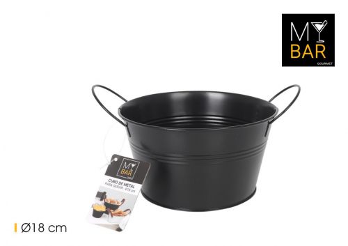Balde Redondo De Metal Com Pegas De Metal My Bar — vista 1