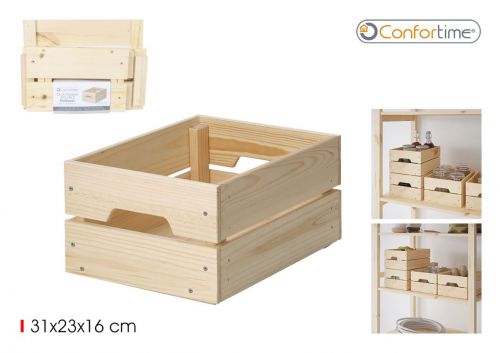 Y Caja Madera Apilable 31x23x15cm Confortime — referência BY05020878493