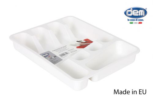 Organizador De Talheres Branco Com 5 Compartimento — referência 8546104A