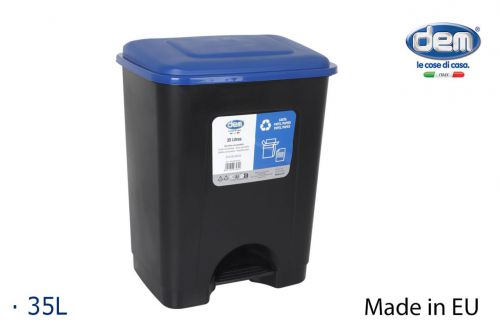Balde Com Pedal Ecoponto 35l Caixa Azul