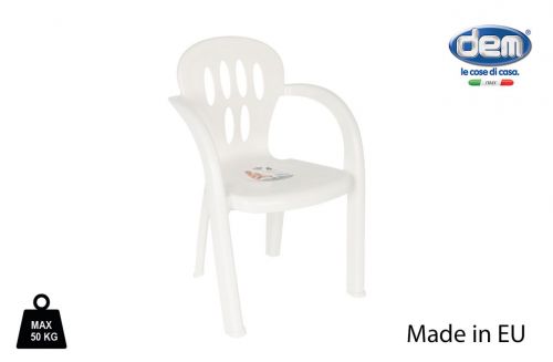 Cadeira Infantil De Plástico 35x33x51cm Branca