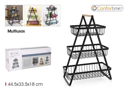 Cesto De Arrumaçao Metalico De 3 Niveis Confortime — referência BY01011078750