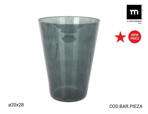Y Jarron Vidrio 20xh28 Conic Raul Fume — vista 1