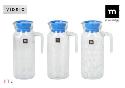 Jarra De Vidro De 1 Litro Com Tampa Kesare Md — referência 8320409