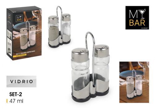 Set2 Saleiros Com Suporte Metalico My Bar — referência BY01018278867
