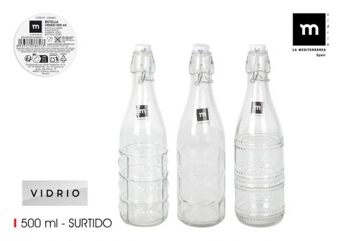 Garrafa Vidro Tampa Hermetica La Mediterranea — referência BY03030478657