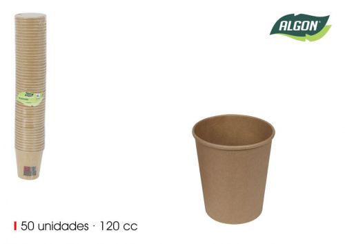 Set50 Copo De Cartao Kraft 120cc Algon — vista 1