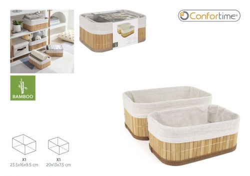 Cestos De Arrumaçao Em Bambu Confortime — vista 1