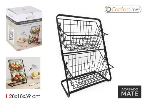 Fruteira Dupla De Metal Confortime — referência BY01011078737