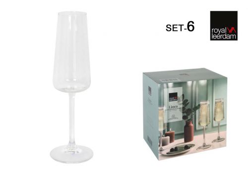 R26 Jogo De 6 Taças De Champanhe Linea 20cl 75 — referência 762300216