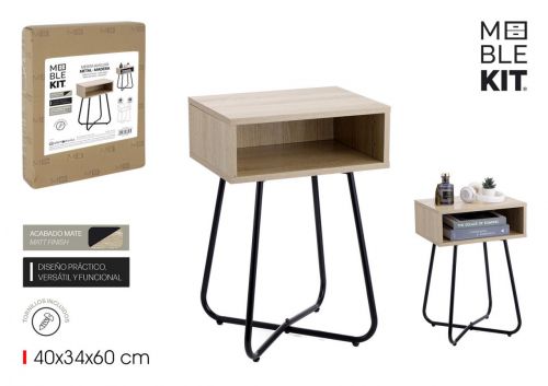 Mesa De Centro De Madeira E Metal Moblekit — vista 1