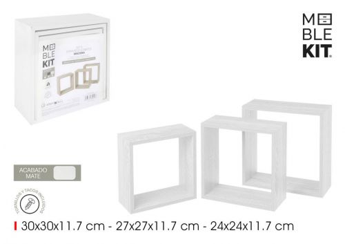 Set3 Prateleiras Flutuantes Moblekit — vista 1