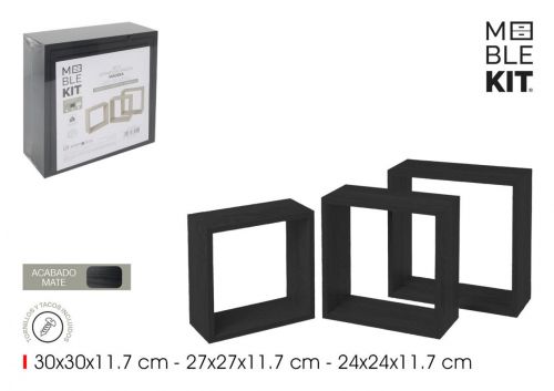 Set3 Prateleiras Flutuantes Moblekit — referência BY05015078921
