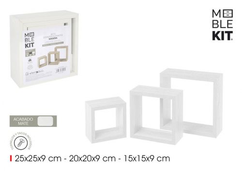 Set3 Prateleiras Flutuantes Moblekit — referência BY05015078923