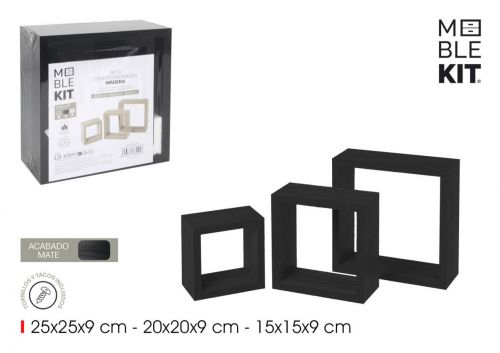 Set3 Prateleiras Flutuantes Moblekit — vista 1