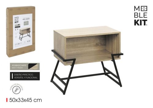 Mesa De Centro De Madeira E Metal Moblekit — vista 1