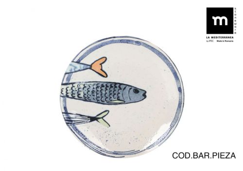 Prato De Sobremesa 20 Cm Peixe 2.0 Monaco Gloss — vista 1