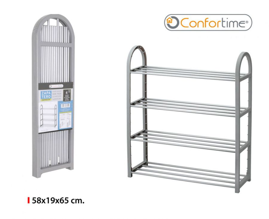 Sapateira Metal 4 Pisos 58x16x65cm