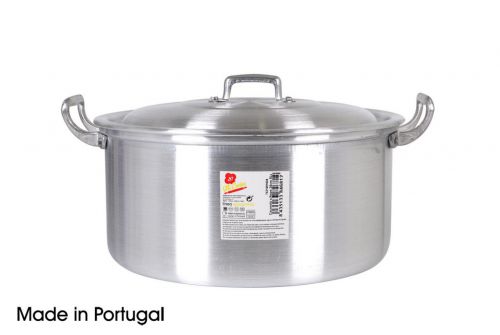 Caçarola De Alumínio Com Alças E Tampa 24 Cm 5 L