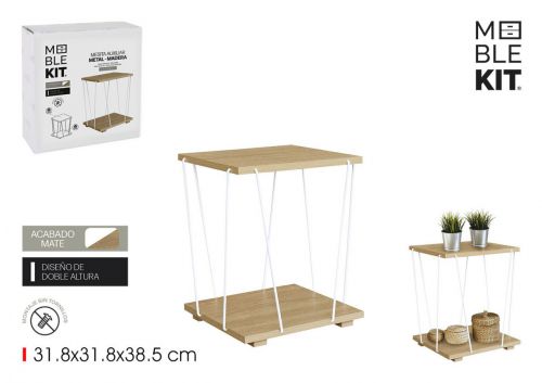 Mesa De Apoio Em Madeira E Metal Moblekit — referência BY01094079289