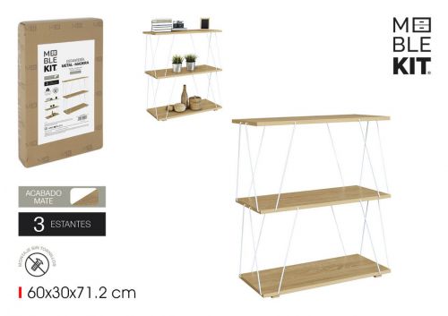 Estantes De Madeira E Metal Moblekit — referência BY01094079285