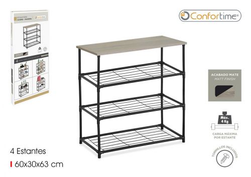 Estantes De Madeira E Metal Confortime — referência BY01094079173