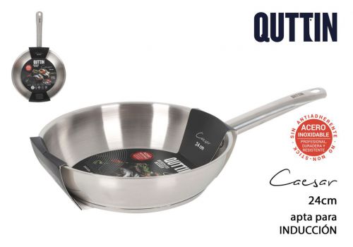 Frigideira Industrial De Aço Inoxidável 24cm/07mm — referência QT-2692124