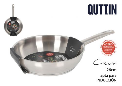 Frigideira De Aço Inoxidável Duty 26cm/07mm Qutti — referência QT-2692126