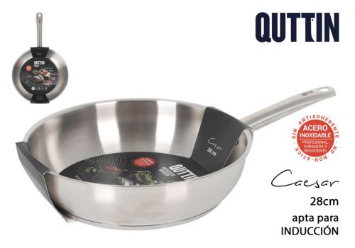 Frigideira De Aço Inoxidável Duty 28cm/07mm Qutti — referência QT-2692128
