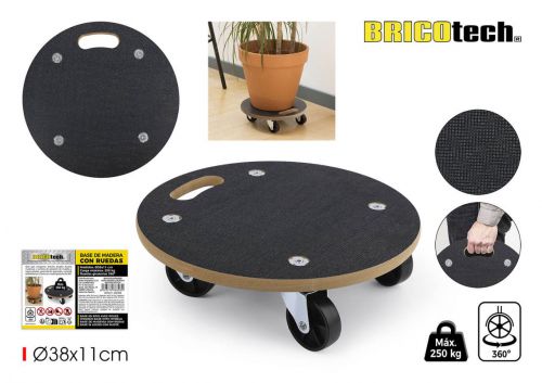 Base Madeira C/Rodas Bricotech — referência BY01012478803