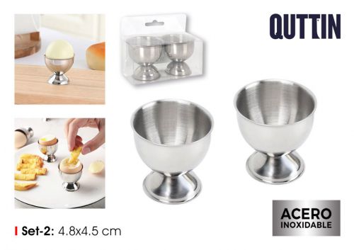 Set2 Taças Para Ovos Em Aço Quttin — vista 1