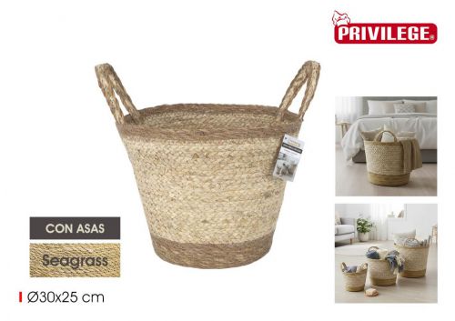 Cesto De Arrumacao Em Seagrass Privilege — vista 1