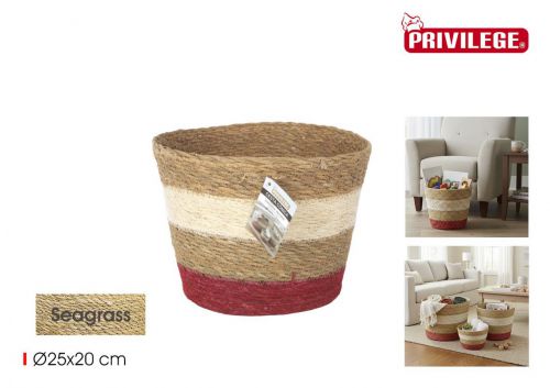 Cesto De Arrumacao Em Seagrass Privilege — vista 1