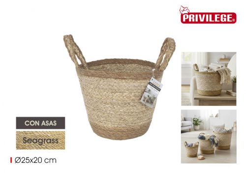 Cesto De Arrumacao Em Seagrass Privilege — vista 1
