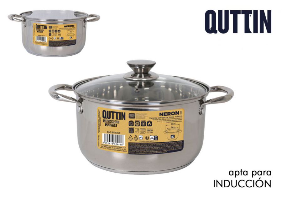 Caçarola Industrial De Aço Inoxidável De 24 Cm 6 — referência B17824E-1