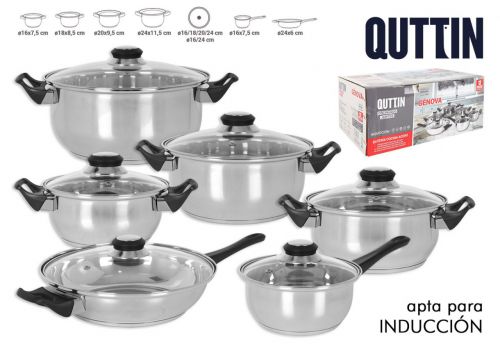 Conjunto De Panelas De Induçço Em Aço Inoxidável — referência QT-4910212INE