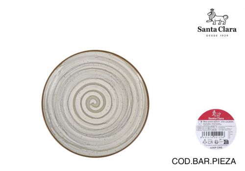 Plato Postre 20cm Loop Gris Monaco — vista 1
