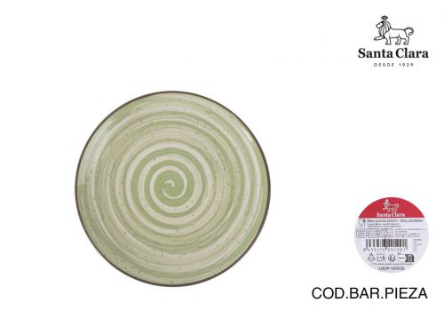Plato Postre 20cm Loop Verde Monaco — referência STA-LOV26104