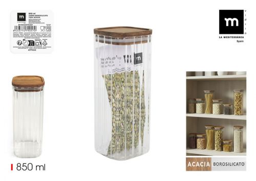 Frasco De Borossilicato Tampa De Acacia La Mediter — referência BY03030179057